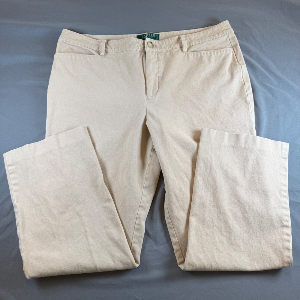 Lauren Ralph Lauren Catlin Pants Womens 14P Tan